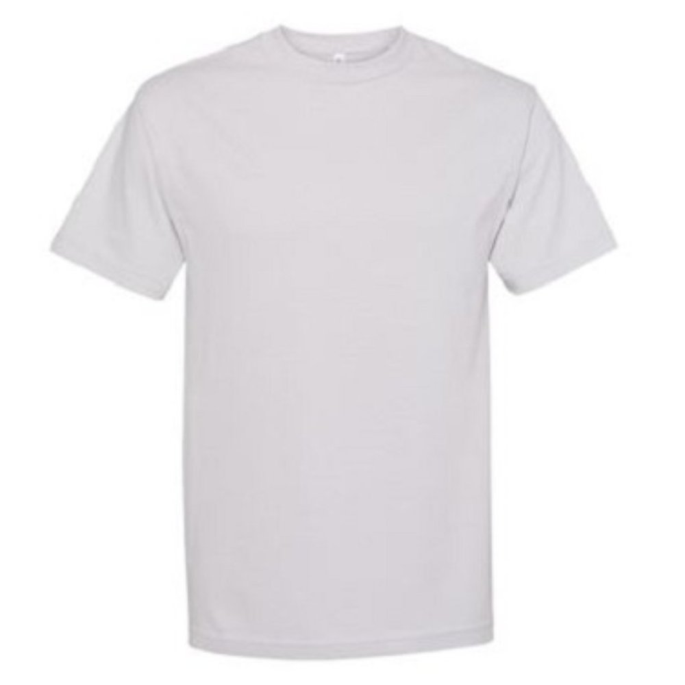 🆕 ALSTYLE ADULT ULTRA COTTON ROUND-NECK SHORT SLEEVE T-SHIRT - SILVER - LARGE